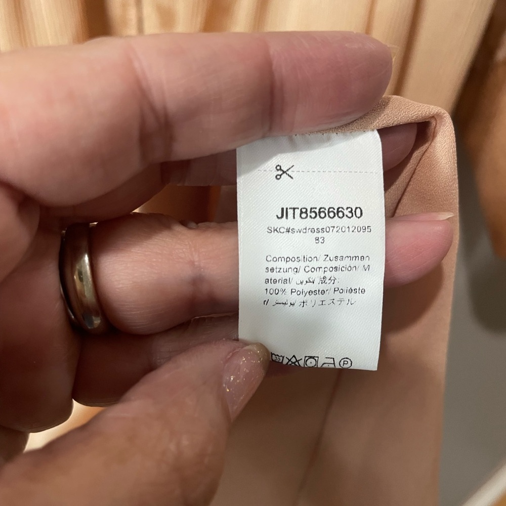 MOTF Peach Midi Dress with Button Front - Picture 7 of 17